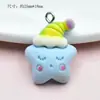 Colgante de llavero de resina simulación lindo estrellas y luna nubes arcoíris helado accesorios de joyería hechos a mano DIY