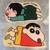 Tapete de chão de terra de diatomáceas do Shin-chan em desenho animado, tapete de chão de terra de diatomáceas de formato especial, durável e resistente a arranhões, capacho doméstico, tapete de chão antiderrapante para banheiro