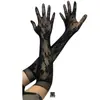 Acessórios de Lingerie Sexy, Luvas Sexy de Renda para Tentação, Luvas Especiais Longas Transparentes de Alta Elasticidade Pretas e Brancas para Casamento