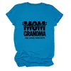 Mamá Tengo Dos Títulos Amazon Ebay Sitio Independiente Camiseta Versátil de Moda para Mujer Cuello Redondo Manga Corta