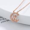 925 prata esterlina zodíaco touro estrela colar ouro rosa ins clavicle corrente nacional maré pingente com joias