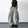 Pantalones de Pana de Pierna Ancha Plisados Estilo Retro Americano Nuevos para Invierno 2025 para Mujer, Holgados con Efecto Adelgazante, de Cintura Alta, Casual