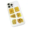 Pegatinas para Teléfono de Oro Puro 999, Personalizadas con Varios Diseños Creativos, Impresión de Logotipos Corporativos, Regalos para Promoción en Transmisiones en Vivo