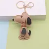 Pingente de Bolsa Fofo de Cachorrinho Snoopy Celebridade da Internet, Chaveiro de Carro Feminino, Ornamento Feito à Mão, Presente para Casal Venda por Atacado