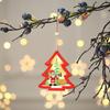 Adornos navideños estrella de cinco puntas con color claro Papá Noel adornos luminosos tridimensionales árbol de Navidad pequeño colgante