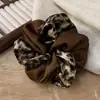 Importado de Corea 2025 Nuevo Modelo de Gama Alta Scrunchie Estampado de Leopardo Goma para el Cabello para Mujer, Accesorio para el Cabello, Cuerda para Recoger la Cola de Caballo