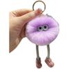 Lindo Conejo Rex de Peluche Llavero para Coche Colgante con Piernas Largas y Bolitas de Carbón Pequeñas, Adorno de Piel para Mochila de Bola de Felpa Regalo