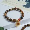 Pulsera de cristal natural para mujer, pulsera de múltiples círculos con cierre de marea nacional, pulsera de jade con cristal de fresa, suministro en vivo