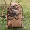Bolsa con cordón de lino de imitación marrón Wenwan joyería recuerdo bolsa de embalaje fabricantes suministran bolsa de almacenamiento de lino