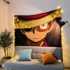 Tapiz de Anime One Piece Naruto Tela de Fondo para Sala de Transmisión en Vivo Tapiz de Pared Mercancía de Anime Lienzo