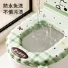 Capa de assento sanitário com estampa de cachorrinho de desenho animado. Almofada de assento de vaso sanitário em EVA à prova d'água e sem lavagem, adequada para todas as estações e fácil de fixar