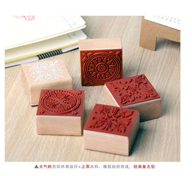 方形蕾丝花纹印章-3