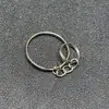 Llavero Plano Cadena de Cuatro Secciones Colgante de Metal Material Hecho a Mano Accesorios para Llavero Llavero de Acero Inoxidable