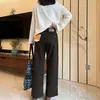 Calça jeans feminina petite versátil de outono, corte slim, com elasticidade em quatro direções, cintura alta, cropped, perna reta, estilo baguette