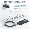 Adaptador Carregador Samsung 25W Especificação EUA USB-C Super Fast Charging PD para Samsung Galaxy Série S