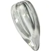 Acessórios de luminária de teto modelo antigo vidro cristal transparente formato de língua transparente formato S furo único folha de luz decorativa pingente