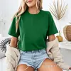 [Camiseta de Algodão Tamanho Europeu] Sem Diferença de Preço da Fábrica de Origem, Atacado de Camisetas Lisas de Cor Pura, Suporta Lotes Mistos, Suporta Peça Única