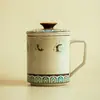Caneca de Escritório Dunhuang Feitian para Uso Doméstico com Separador de Água e Chá Conjunto de Xícaras de Chá Caneca de Alto Padrão Presente Comemorativo Cultural e Criativo