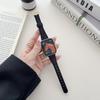 Correa de Cuero con Hebilla Ovalada de Piel Adecuada para Apple Watch 10 11 iWatch Correa de Cintura Ultradelgada