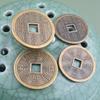 Bolsa Espessa de Moedas de Cobre Antigo Moedas Bagua Acessórios DIY Feitos à Mão Moedas de Bronze Antigas Ornamentos Chineses Retrô Moedas Flor Fantasma da Montanha