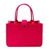En stock Bolso de Fieltro con Hebilla Simple Tono Vibrante Bolso de Fieltro Little Red Book Bolso Tote Regalo a Mano Venta al por Mayor