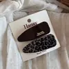 Pinza para el pelo con estampado de leopardo estilo coreano, pinza lateral de alta gama y exquisita, pinza para flequillo de color bloqueado, pinza para el pelo de la frente, accesorio para el pelo
