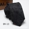 Gravata Estreita Masculina de Seda Sul-Coreana 6cm, Jacquard de 1200 Pontos, Venda Direta de Fábrica