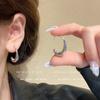 Pendientes de Gota de Agua Pendientes Fríos Estilo Hong Kong Ins Stud para Oreja en Forma de Arco C Círculo de Temperamento Popular en Internet Gancho para Oreja Pequeño Simple