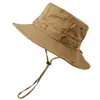 Sombrero de Sol de Color Sólido Sombrero de Jungla Sombrero de Pesca al Aire Libre de Verano Circunferencia de Cabeza Grande Transpirable Sombrero de Ala Grande Sombrero de Pescador con Protección Solar