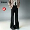 Pantalones de traje versátiles y modernos de caída para hombre 2026, estilo americano, pantalones casuales elegantes, ligeramente acampanados, talla grande, corte recto