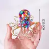 Estátua de Polvo de Resina Atacadista Incrustada com Fragmentos de Cristal Natural Estátua de Animal Marinho Adequada para Suprimento de Loja de Cristais