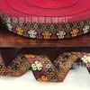 Cinta Jacquard con Patrón de Diamantes Estilo Étnico Retro de 1.5-2.5cm Accesorio para Ropa Cinta para Envoltura de Cajas de Regalo Estilo Japonés