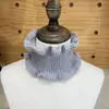 Nuevo Calentador de Cuello con Cuello de Volantes de Color Sólido Dongdaemun Suéter de Lana Tejido Otoño e Invierno Cuello Falso Protector de Cuello Cálido