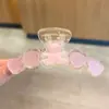 Presilha de Cabelo para Cabelos Finos, Primavera e Verão, Presilha de Cabelo com Laço Retrô, Acessório de Cabelo, Presilha de Garra Coração de Tamanho Médio para Mulheres