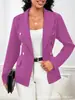 Blazer negro transfronterizo, moderno, corte ajustado, elegante, entallado en la cintura, adecuado para ir al trabajo