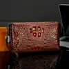 Cartera de Negocios para Hombre Pu Transfronteriza Nueva Patrón de Cocodrilo Gran Capacidad Bolso Casual de Negocios Cartera de Piel de Vaca de Primera Capa para Hombre
