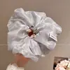Goma para el pelo con estampado de leopardo marrón para otoño e invierno para mujer, scrunchie elegante y sofisticado para peinados de moño
