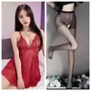 Lencería Erótica Tallas Grandes Guanyun, Sexy Camisón de Encaje Tentación, Ropa de Dormir Transparente Atrevida, Uniforme de Puro Deseo Sin Quitar
