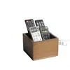 Caja de Almacenamiento de Escritorio de Madera Maciza en Stock Caja de Almacenamiento para Control Remoto de TV Caja de Control Remoto de Madera Cuadrada sin Tapa para Artículos Varios