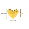 Pendientes de Corazón Geométricos de Moda de Oro de 18K de Venta Caliente Transfronteriza Pendientes de Girasol de Diseño Sencillo y de Nicho Personalizados