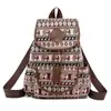 Mochila Transfronteiriça Novo Estilo, Estilo Exótico, Mochila Escolar Estudantil com Cordão, Estilo Étnico, Personalidade Casual, Bolsa para o Dia a Dia para Mulheres