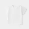 Ropa Nueva de Verano 2026 Tops Lisos Sencillos para Niños, Camisetas de Manga Corta Súper Cómodas para Niños y Niñas, Verano 5918