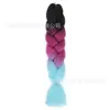Fibra química de tres colores, cuatro colores, cinco colores, degradado, seda de alta temperatura, trenza grande, trenza jumbo, trenza burbuja, material para trenzas de cabello
