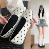 Zapatos de Ballet Planos de Lunares Estilo Francés 2026 Nuevos de Punta Cuadrada Boca Baja Zapatos Elegantes Suaves Zapatos sin Cordones de Suela Blanda