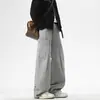 Ropa de Hombre Shanggu Estilo Americano High Street Casual Ropa de Trabajo Bolsillo Grande Algodón Puro Cintura Semi-Elástica Pantalones Largos para Otoño e Invierno.