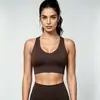Sujetador deportivo altamente elástico y amigable con la piel, con un hermoso diseño en la espalda, a prueba de impactos, de soporte y ajustable para actividades de yoga y fitness