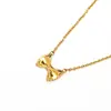 Estilo Japonés y Coreano Ins Nicho de Moda Simple Collar con Lazo Moda Femenina Alto Grado Acero de Titanio Cadena para Clavícula Oro de 18K