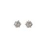 Aretes de Argolla Circular de Circonia de Girasol para Mujer, Aretes de Diseño de Nicho, Aretes Delicados de Moda de Alto Sentido, Verano