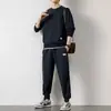 Waffkle terno Outono dos homens Novos Esportes Casuais Calças de manga comprida Duas peças Moda Marca Bonito terno Roupas