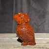 Adorno de Pájaro Tallado en Madera de Ébano, Artesanía de Pájaro de Madera Maciza, Pie de Pájaro de Bronce para Sostener en la Mano, Mascota de Té de Escritorio